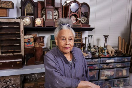 Betye Saar in her studio