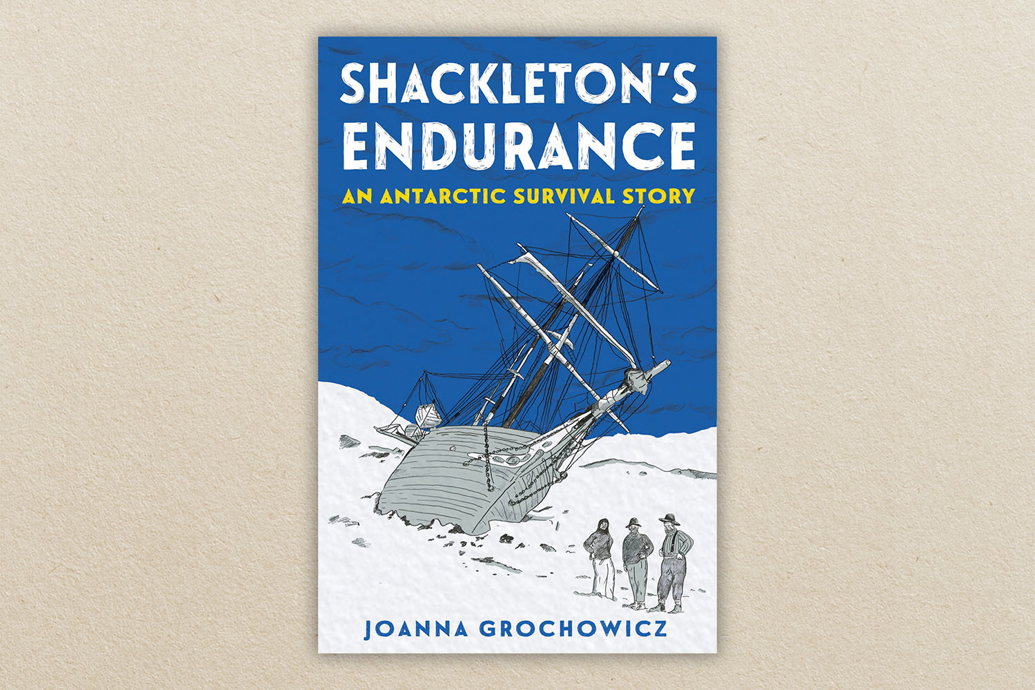 Shackleton's Endurance book on beige background