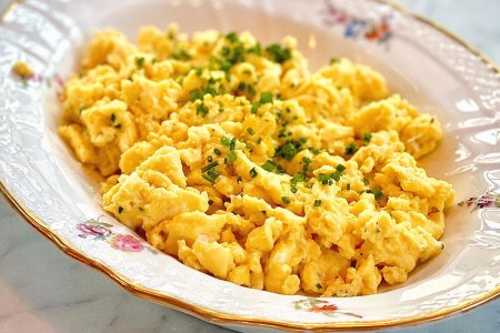 The eggs are slow cooked but we devour them quickly