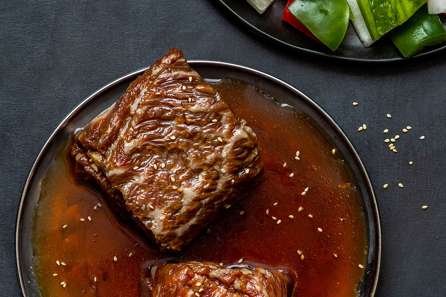 Sam's galbi short ribs are long on flavor