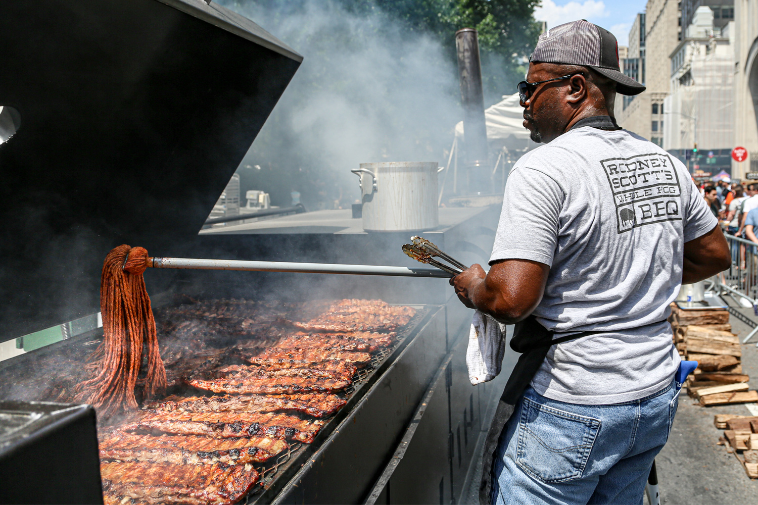 Meat on a grill