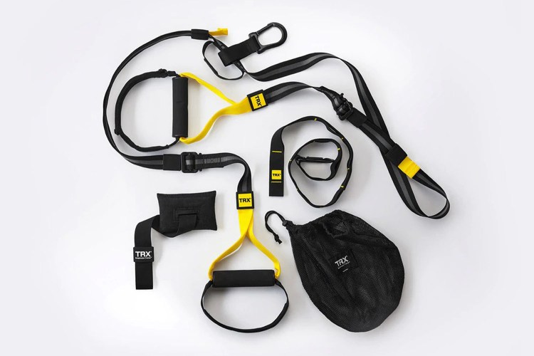 The TRX Home2 Suspension Trainer™ full gym experience laid out on a white background