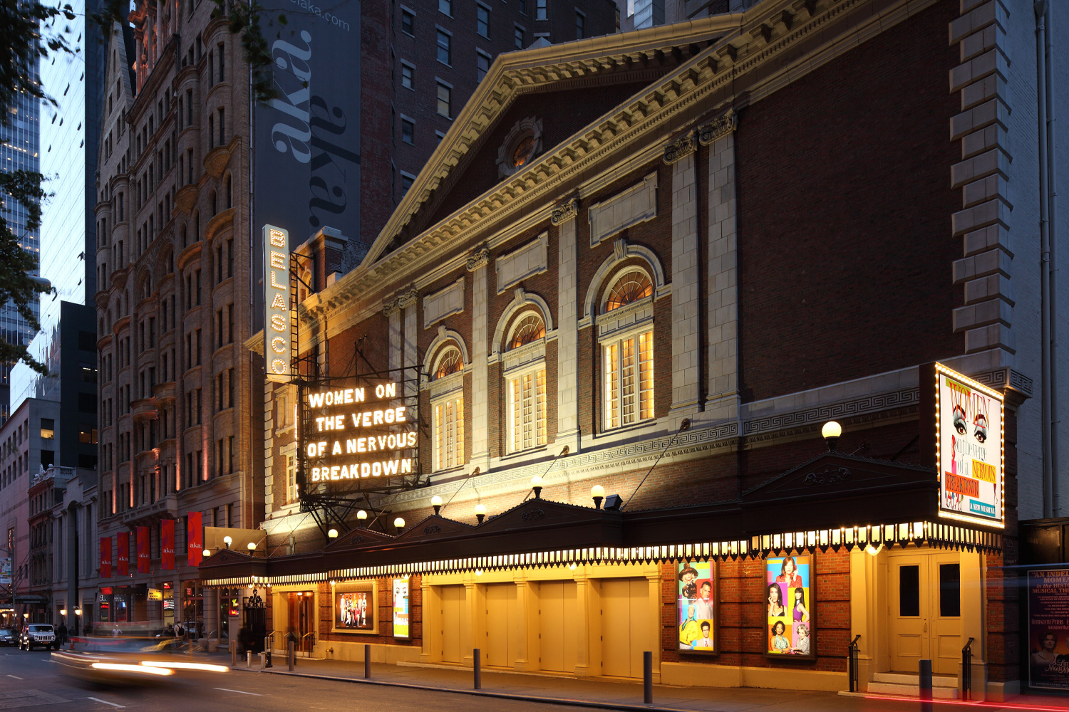 The Belasco Theater front in New York City