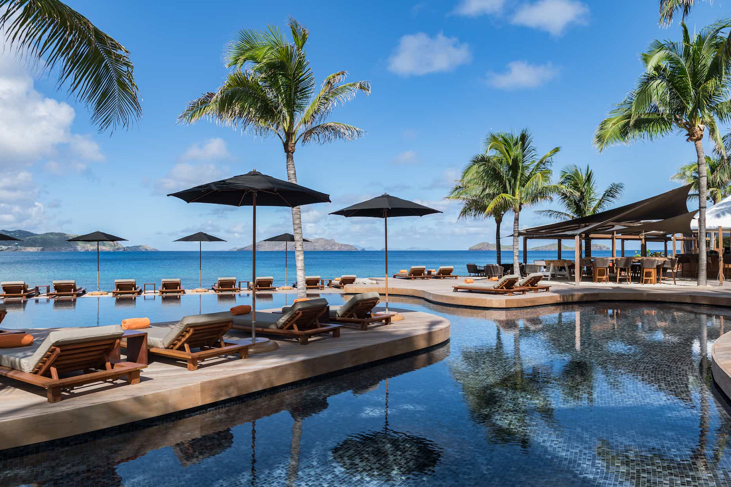 infinity pool in Caribbean landscape