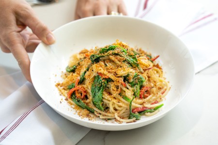 plate of ramp pasta