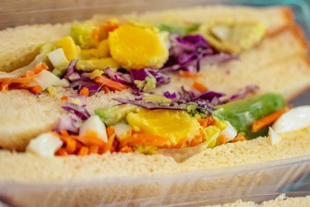 Japanese sandwich with vegetables