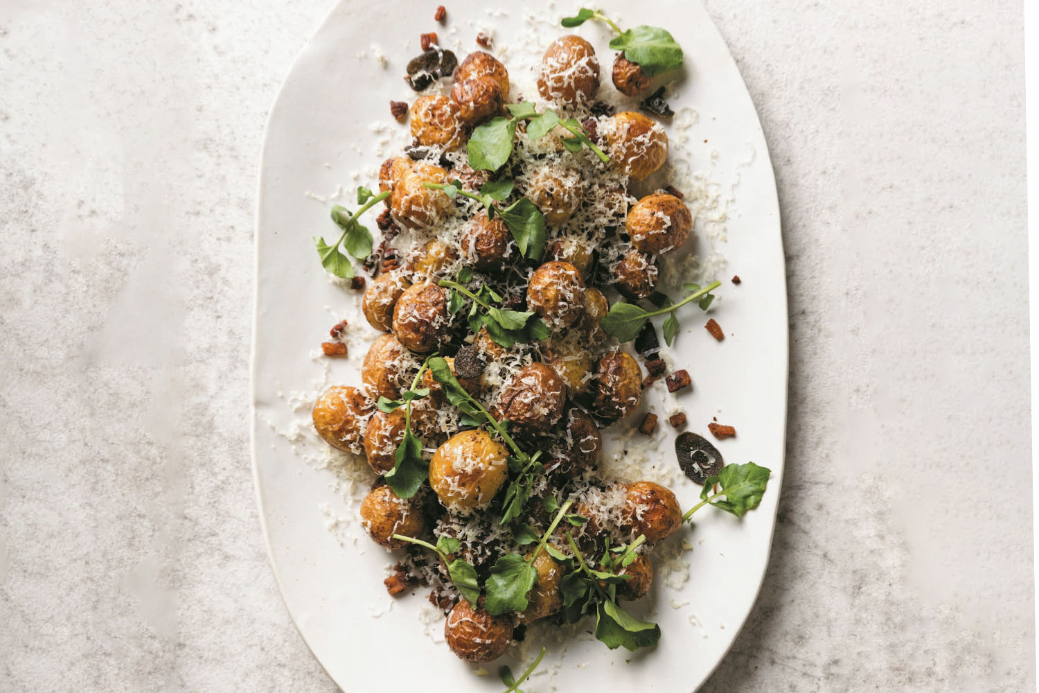 potatoes on a plate.