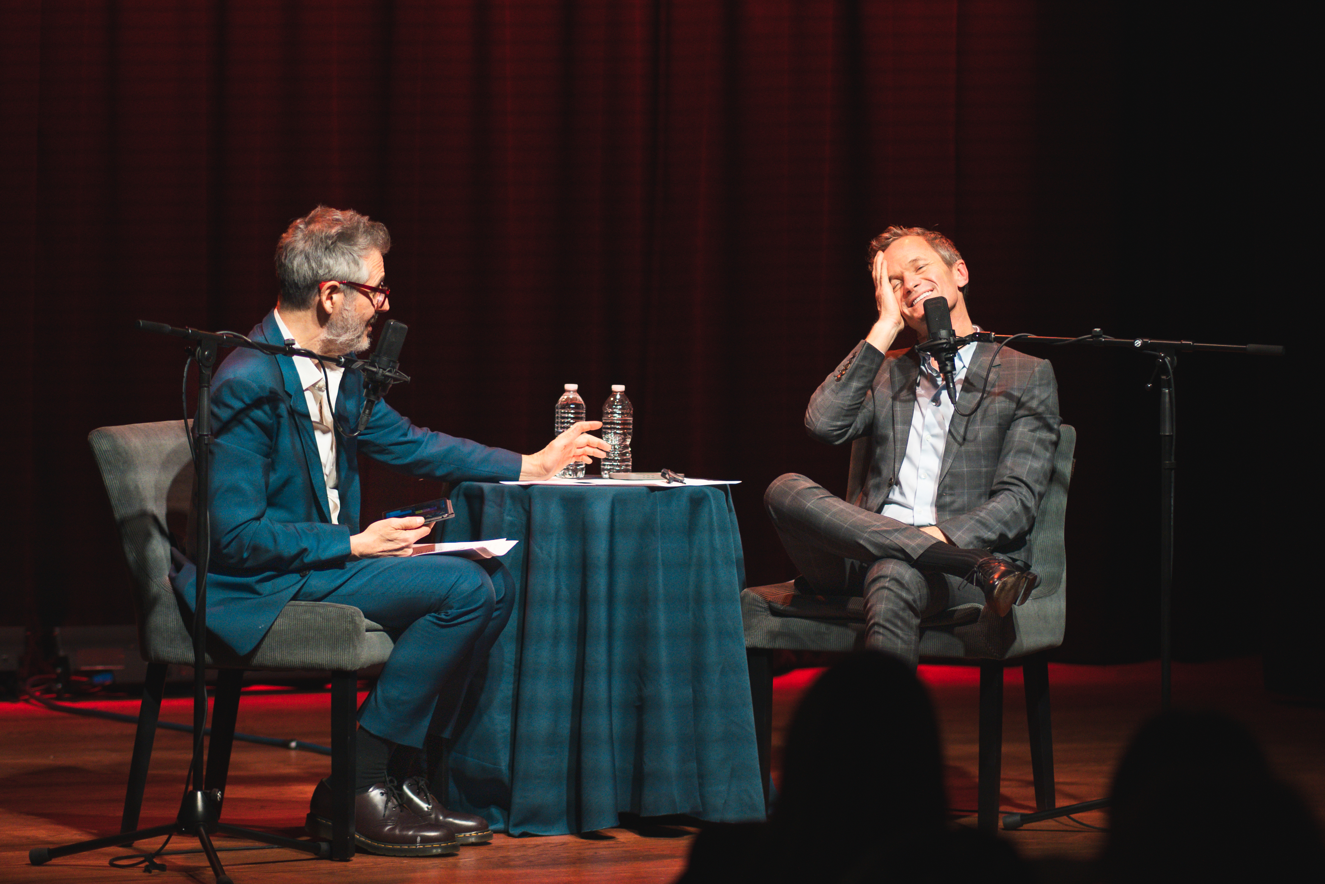 Neil Patrick Harris and Ira Glass on stage