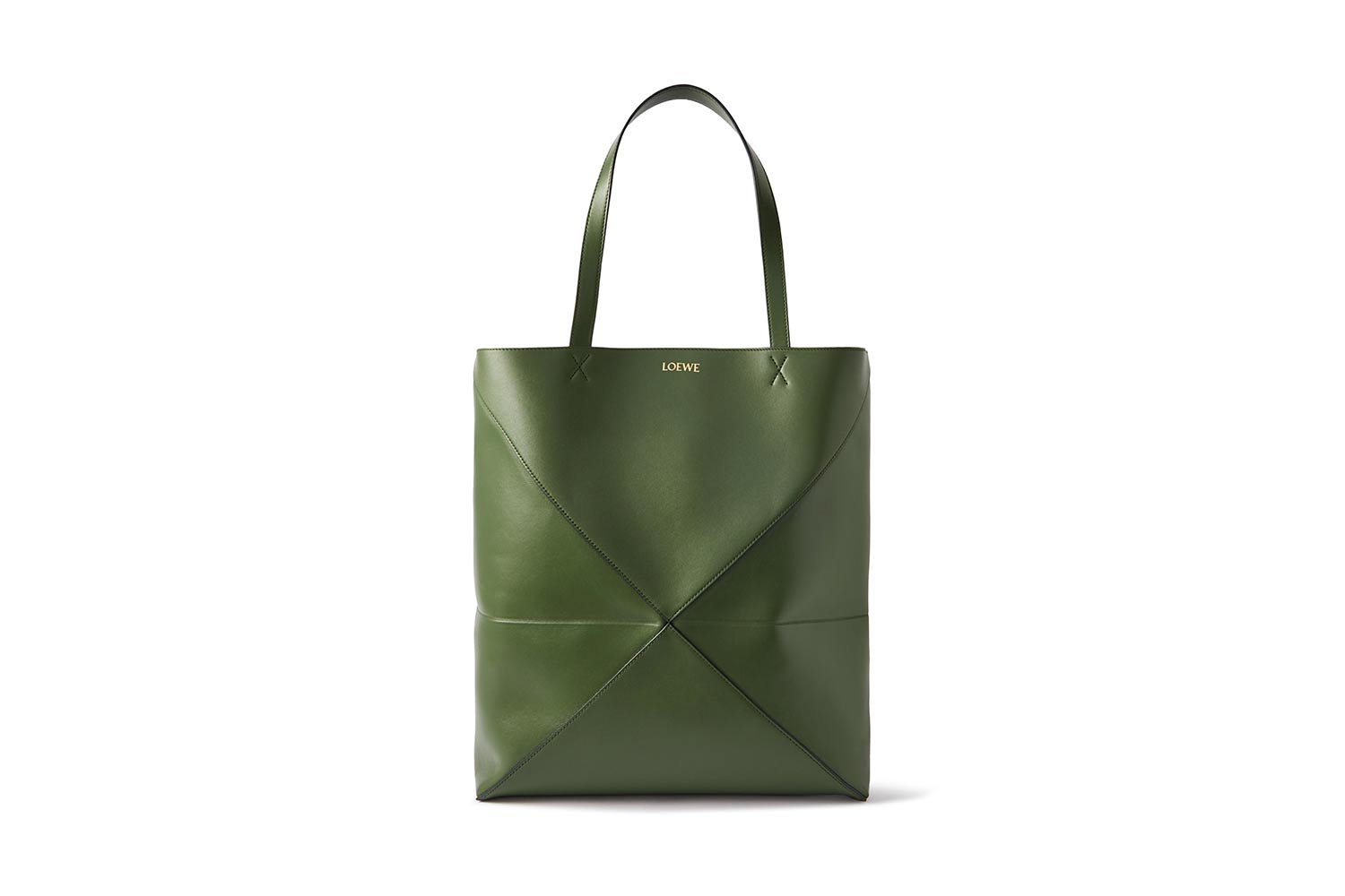 Green bag on a white background